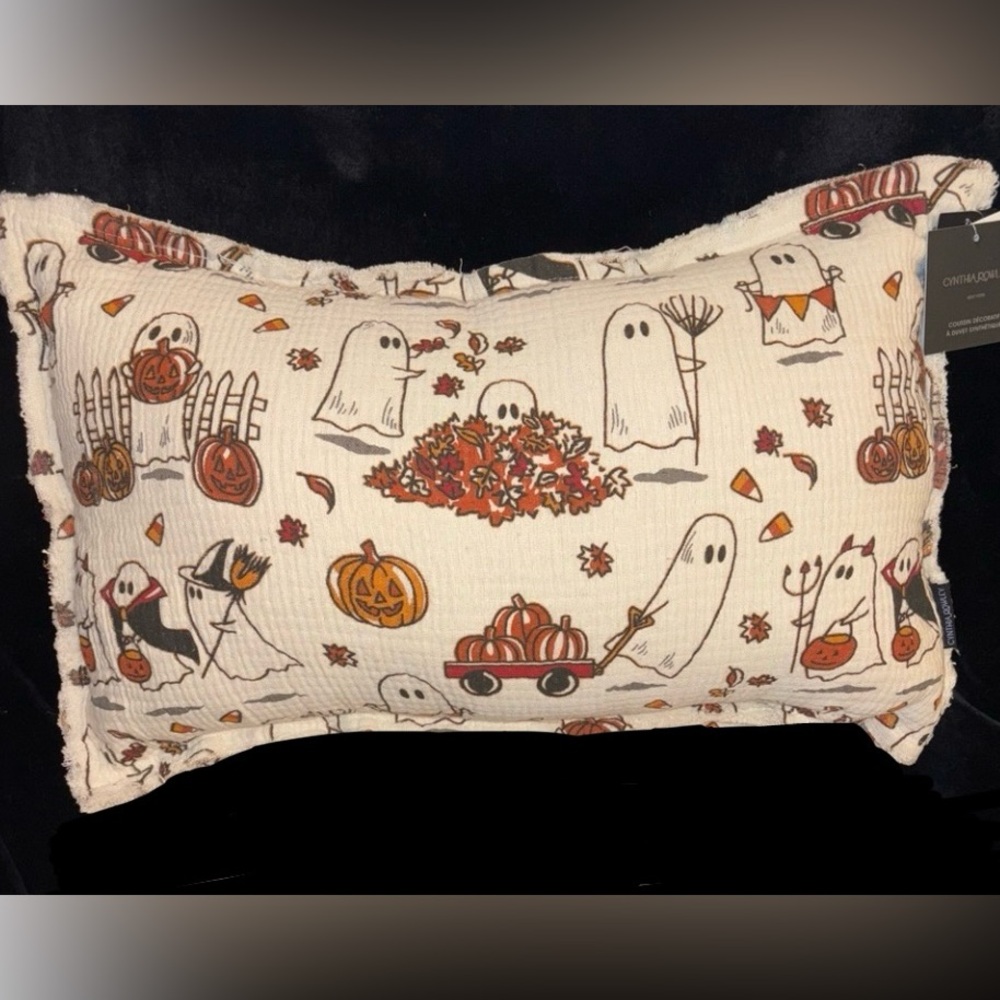 Fall Ghosts Halloween Decorative Pillow